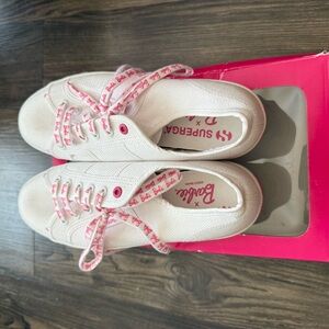 Superga x Barbie Pink and White Sneakers